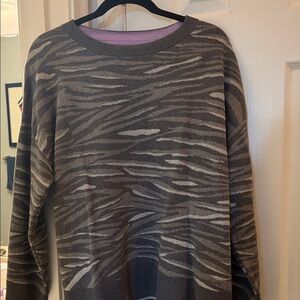 Woman’s cashmere Gray Patterned Sweater